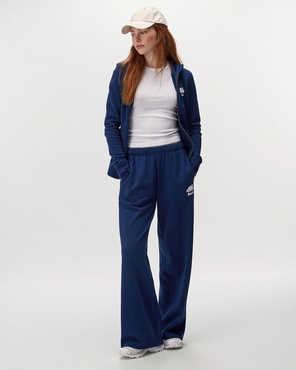 Pantalon &agrave; jambe large en molleton de coton bio Cooper