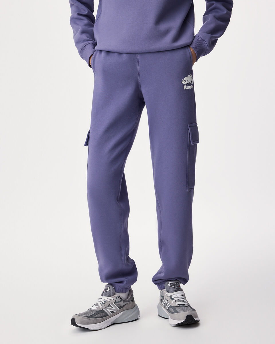 Pantalon cargo molletonn&eacute; en coton biologique Cooper