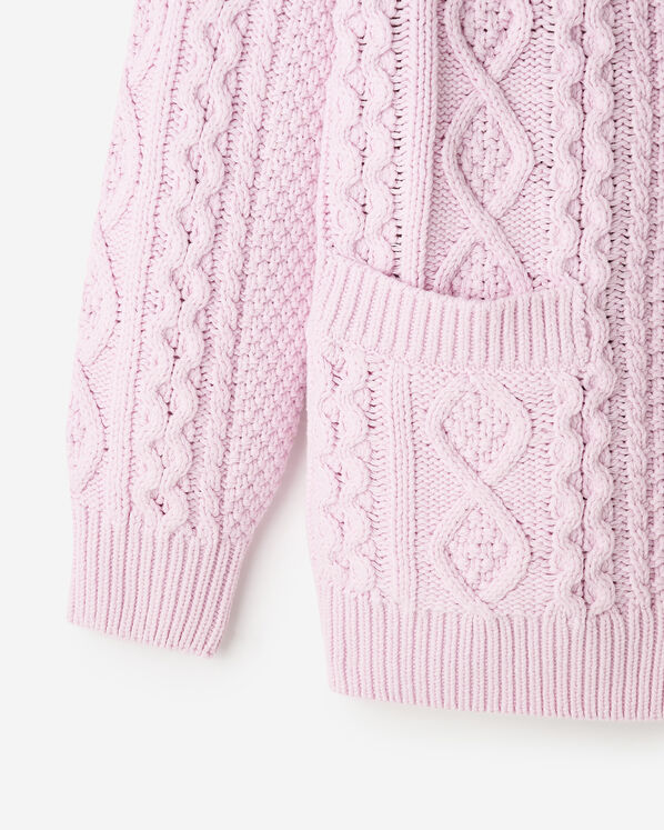 Cardigan en tricot torsad&eacute;