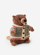 Castor en peluche Cabane