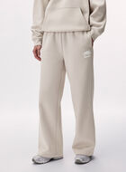 Pantalon &agrave; jambe large en molleton de coton bio Cooper