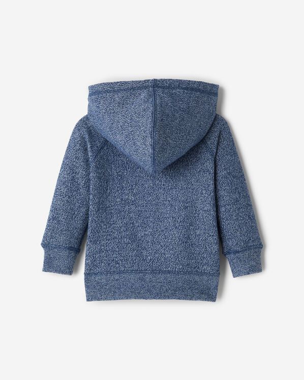 Chandail original à capuchon et glissière en coton bio pour bébés Chandail original à capuchon et glissière en coton bio pour bébés