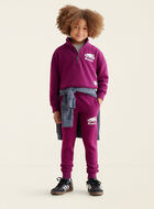 Chandail à col à glissière décontracté original en coton bio pour enfants