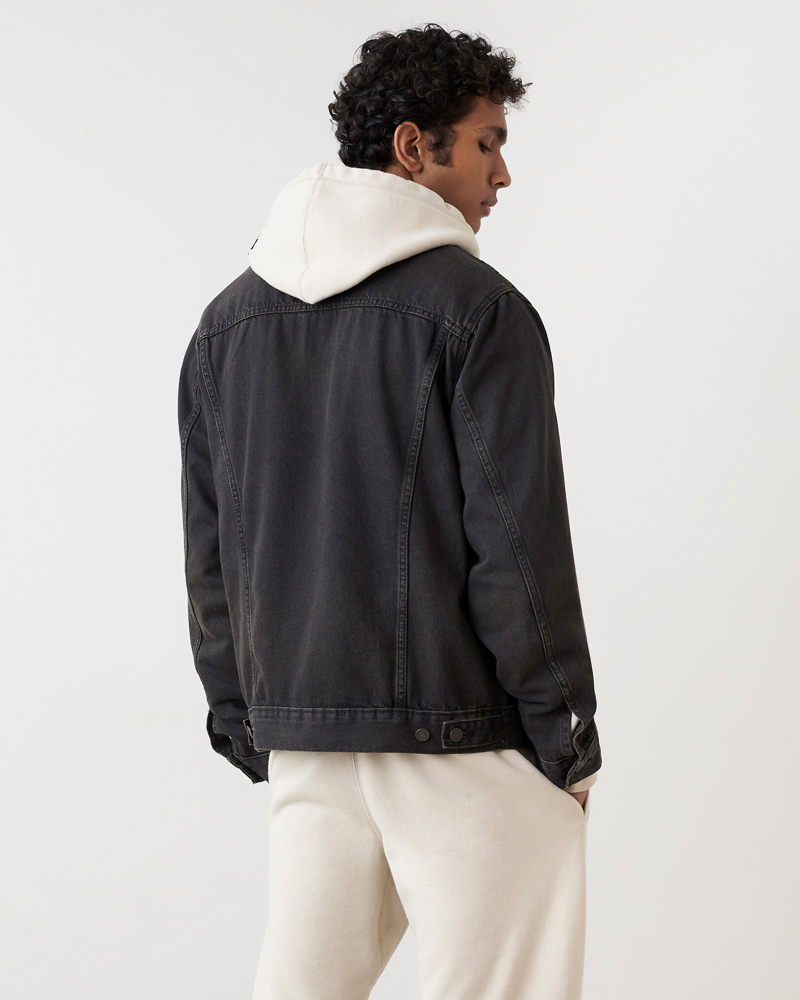 Sherpa denim jacket hollister hotsell