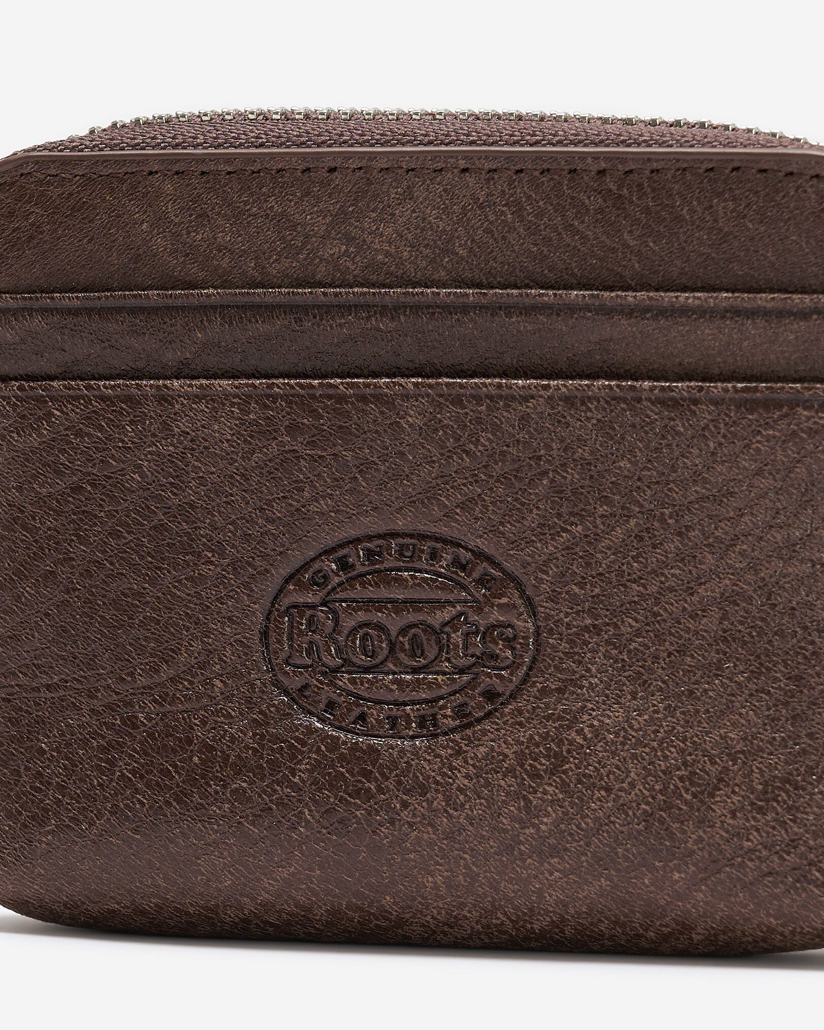 Pochette à glissière pour cartes en cuir Tribe