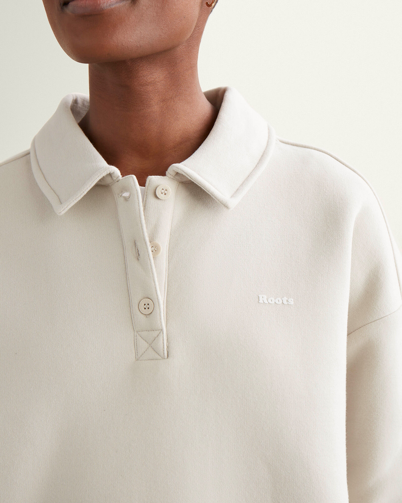 Polo sales collar sweatshirt
