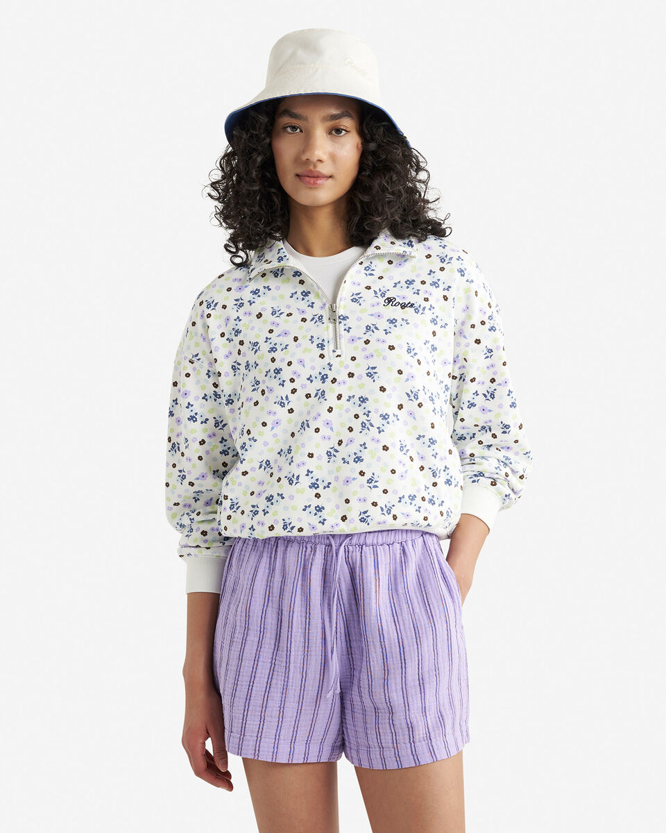 Roots Floral Quarter Zip
