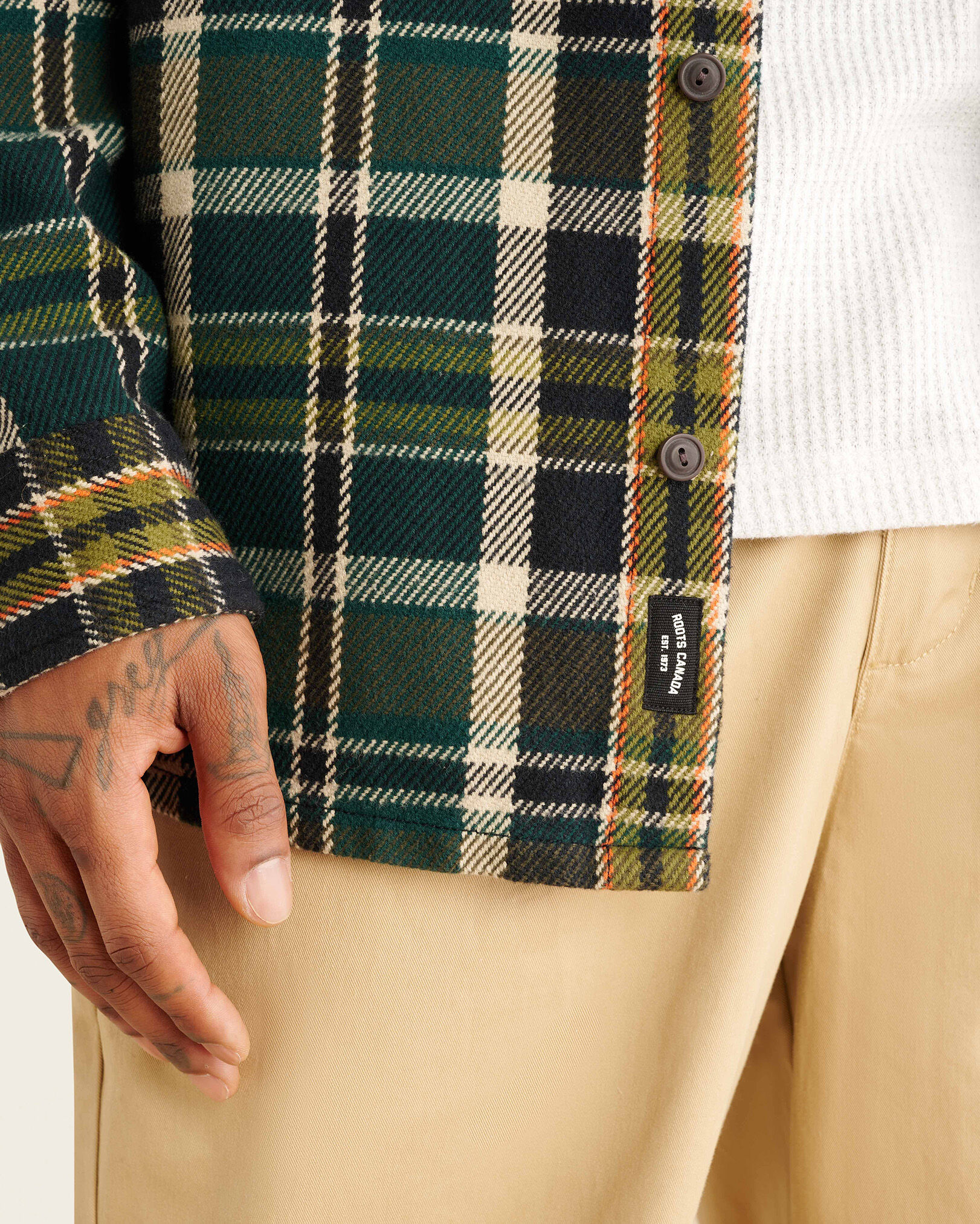 Roots Cypress Twill Shirtカナダ ネルシャツ厚手アウター