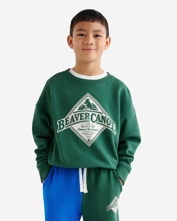 Kids Beaver Canoe Relaxed Crew Sweatshirt