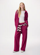 Pantalon molletonn&eacute; en coton biologique &agrave; jambe large Cooper 