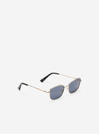 Womens Metal Slim Round Sunglasses