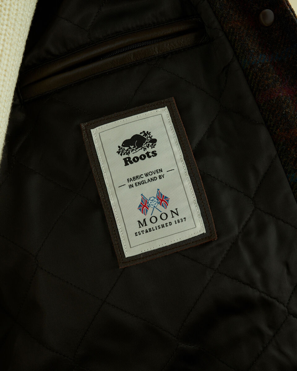 Moon Plaid A-Line Varsity Jacket