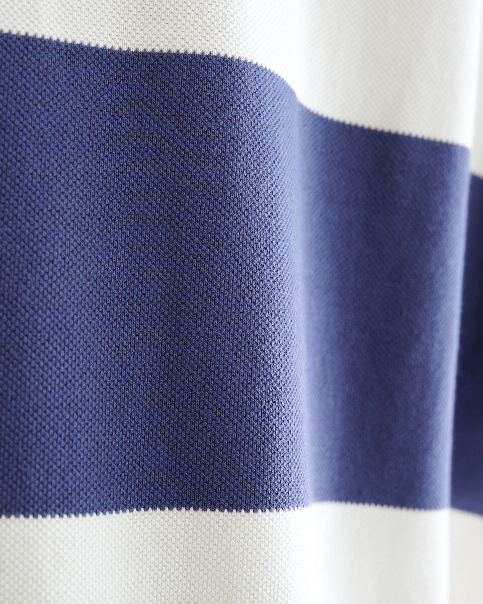 Polo en coton piqué à rayure rugby