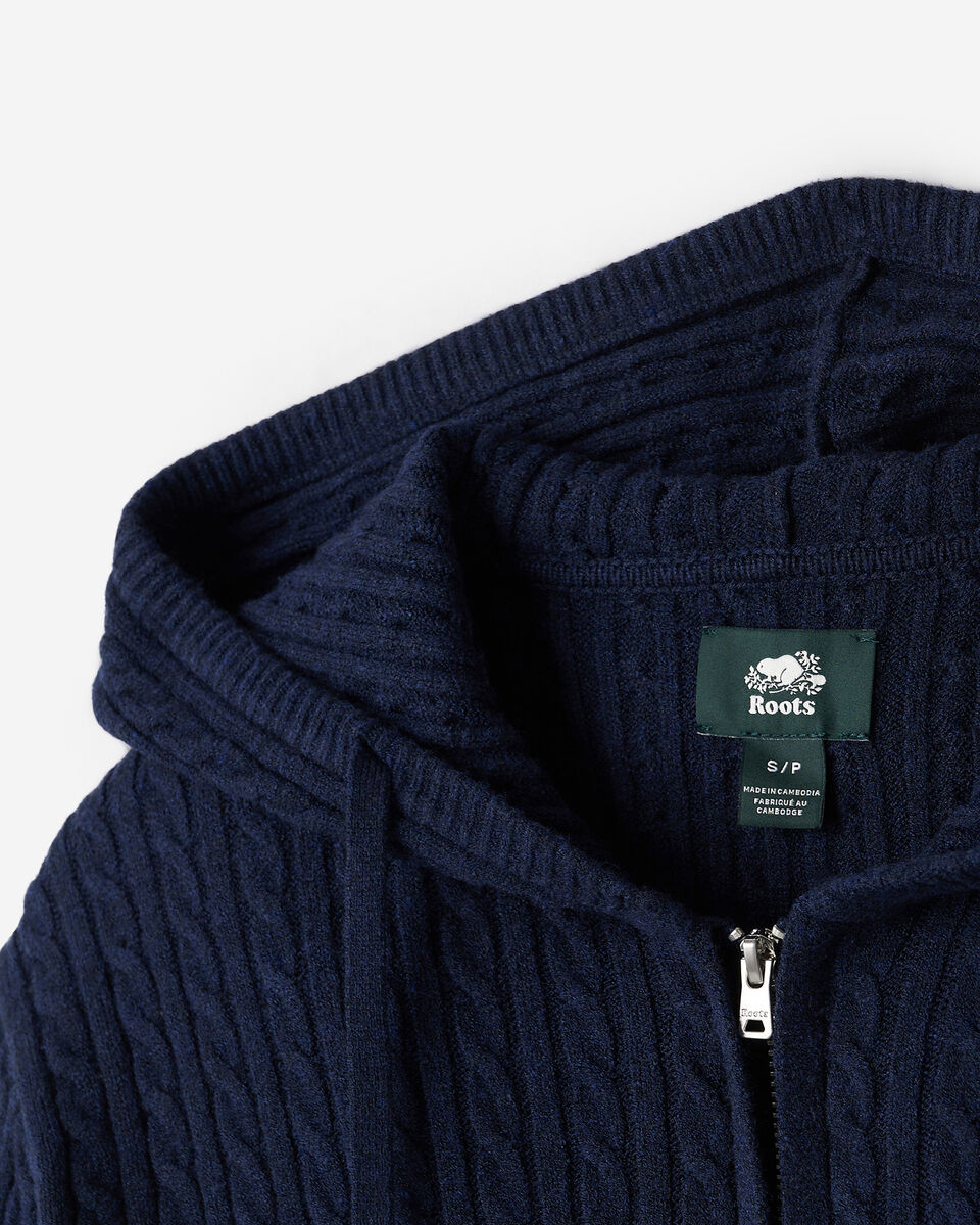 Bowen Cable Knit Full Zip Hoodie