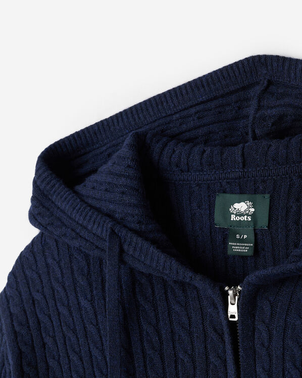 Bowen Cable Knit Full Zip Hoodie