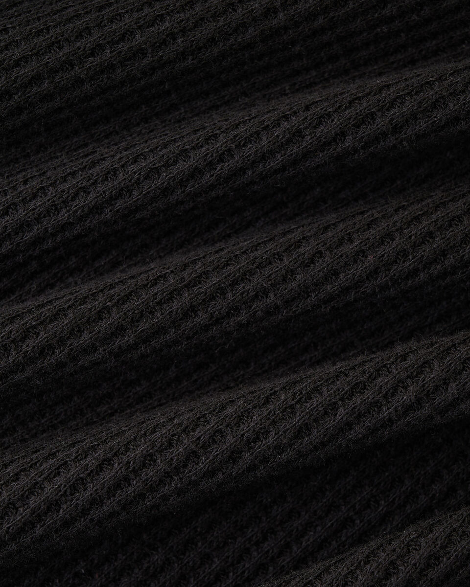 Waffle Full Zip Hoodie Long Sleeve Tops Roots