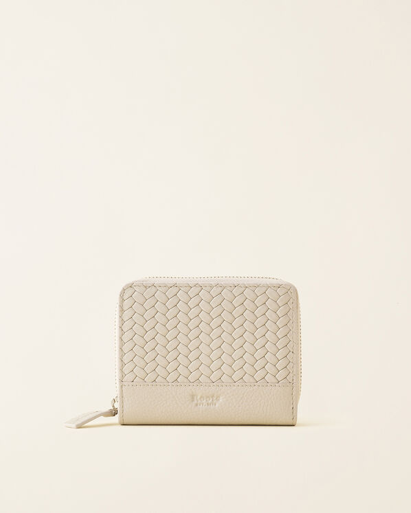 Small Zip Around Clutch Woven