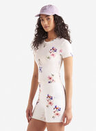 Renew Knit Floral Crop T-Shirt