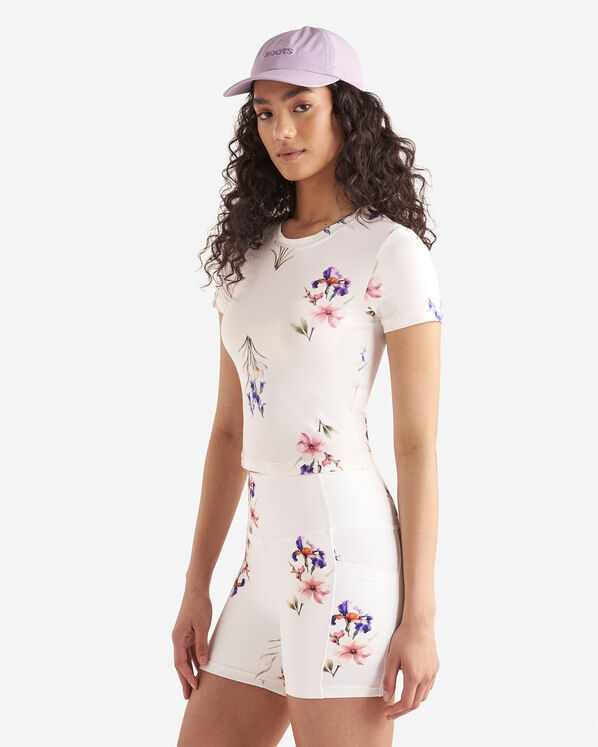 Renew Knit Floral Crop T-Shirt