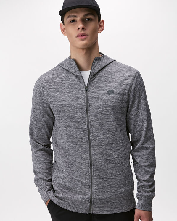 Chandail &agrave; capuchon et glissi&egrave;re sport textur&eacute;