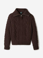 Cable Knit Quarter Zip Sweater