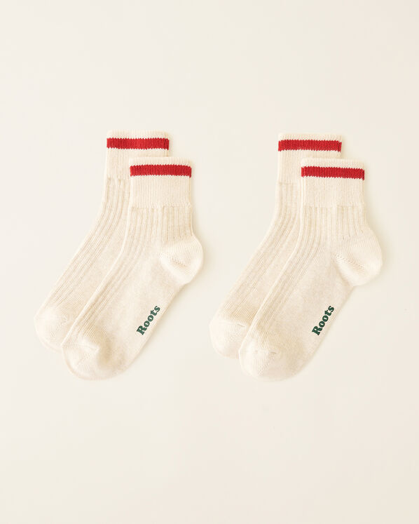 Adult Cotton Cabin Ankle Sock 2 Pack