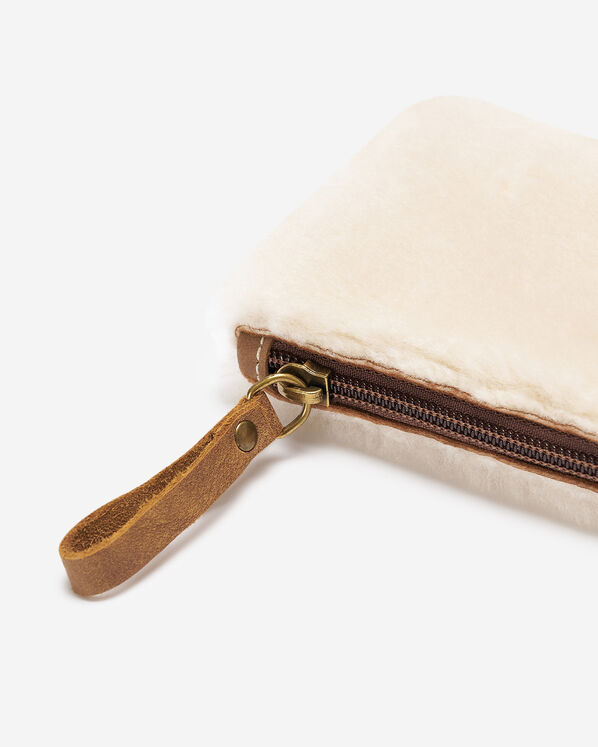 Shearling Medium Zip Pouch