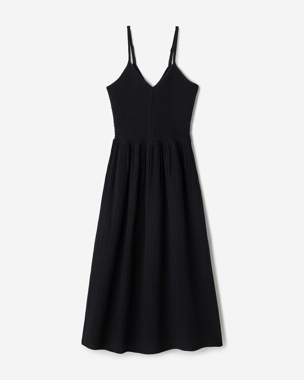 Robe nid-d&rsquo;abeilles en gaze de coton Isla