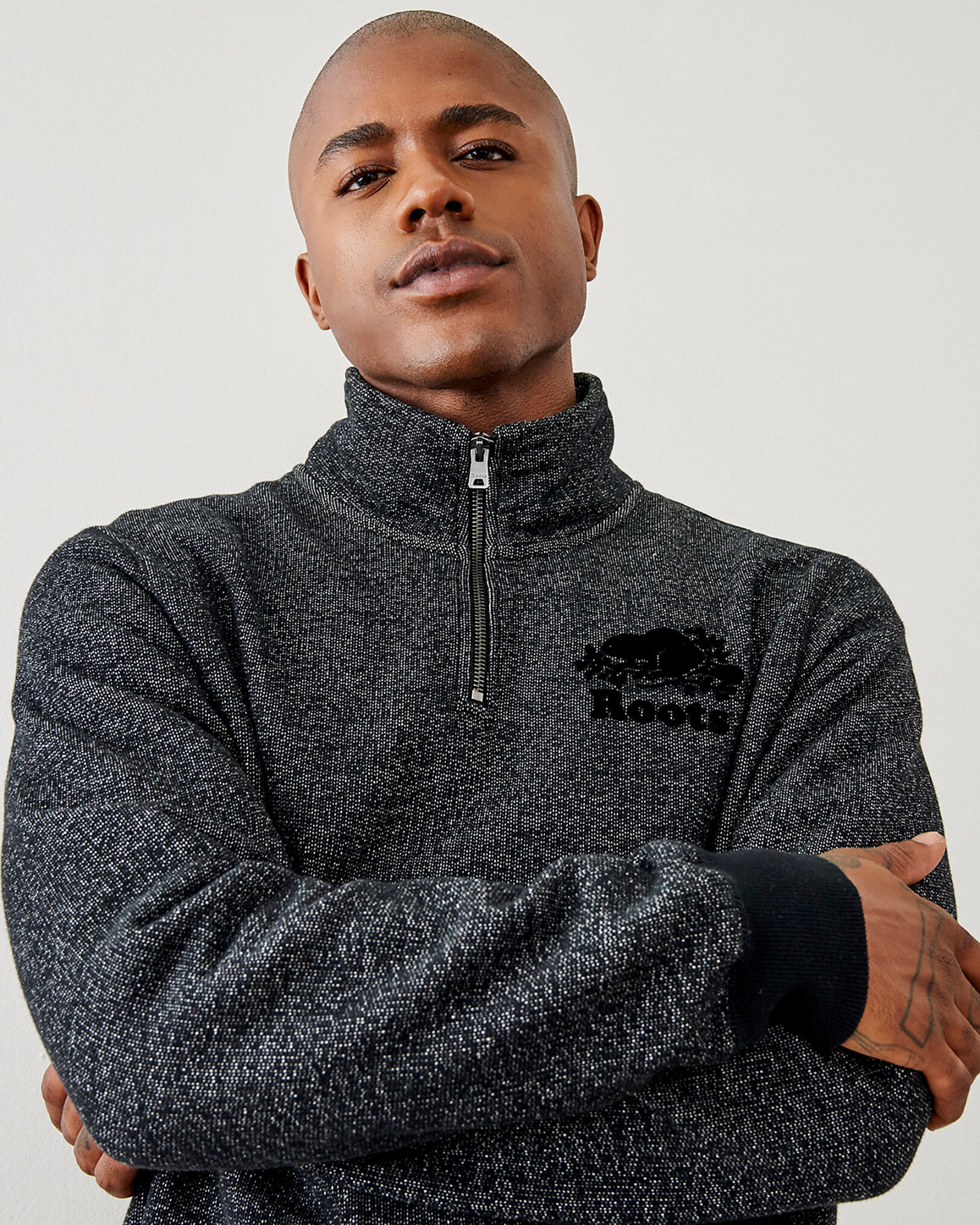 Roots half zip pullover top
