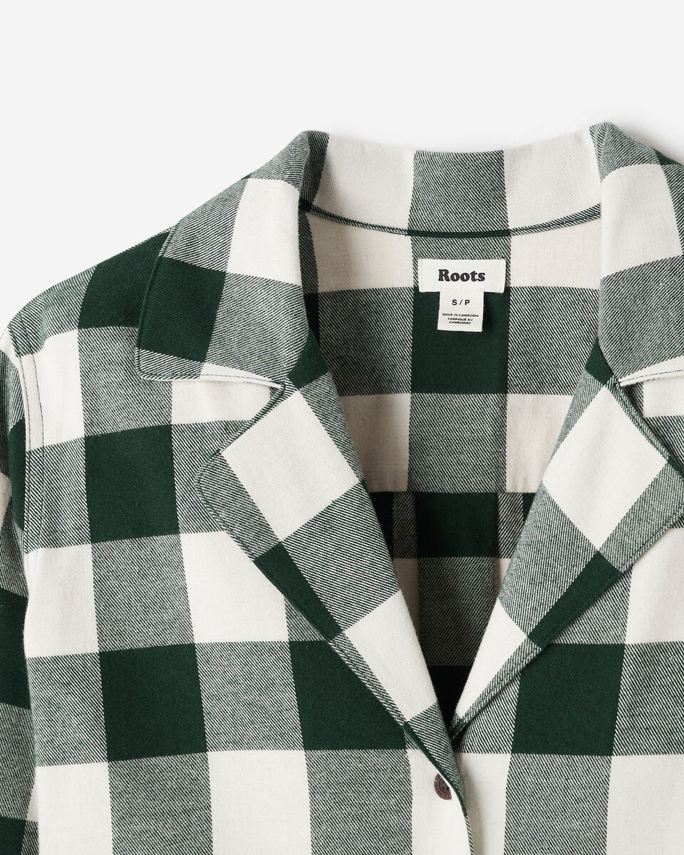 Chemise de pyjama &agrave; carreaux pour femme
