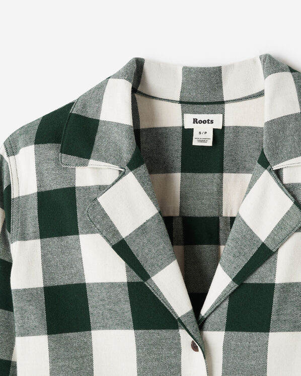 Chemise de pyjama &agrave; carreaux pour femme