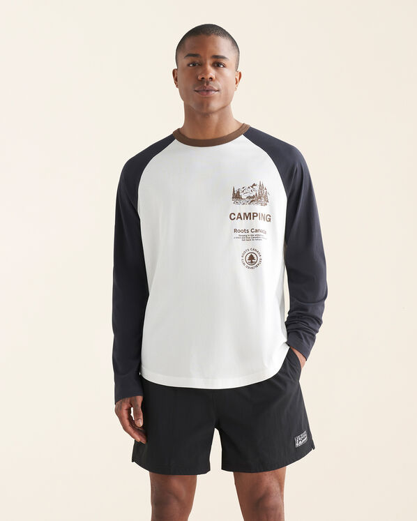 Mens Outdoor Camping Baseball T-Shirt