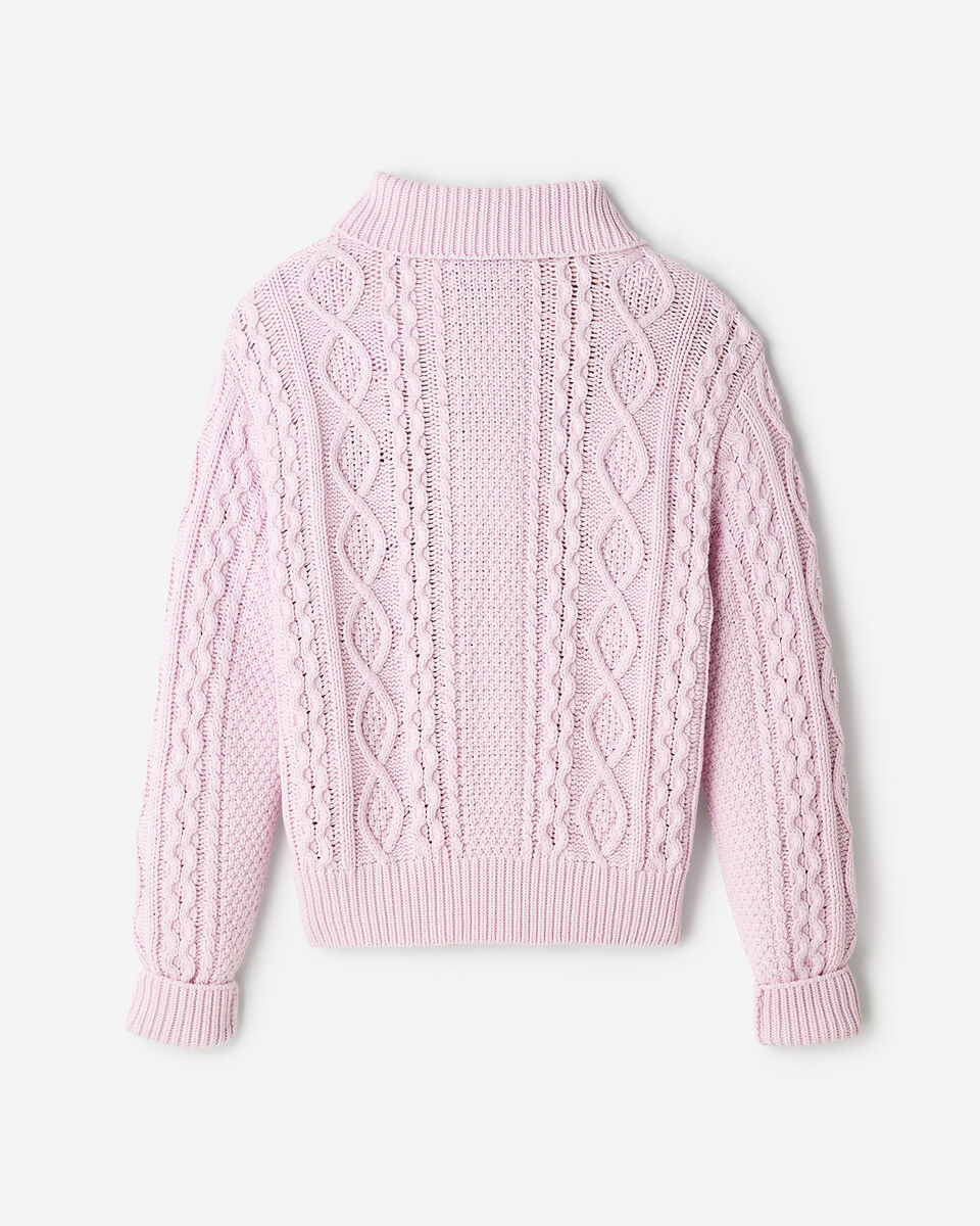 Cable Knit Quarter Zip Sweater