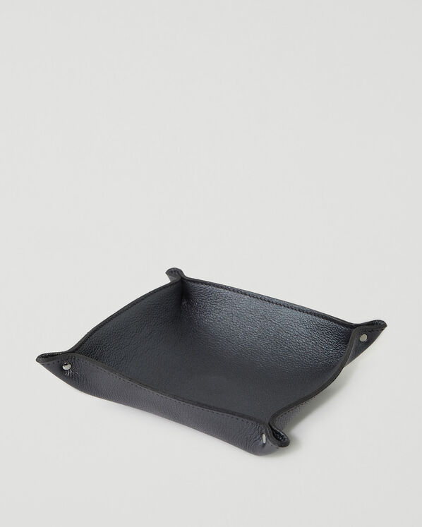 Large Leather Tray Metallic