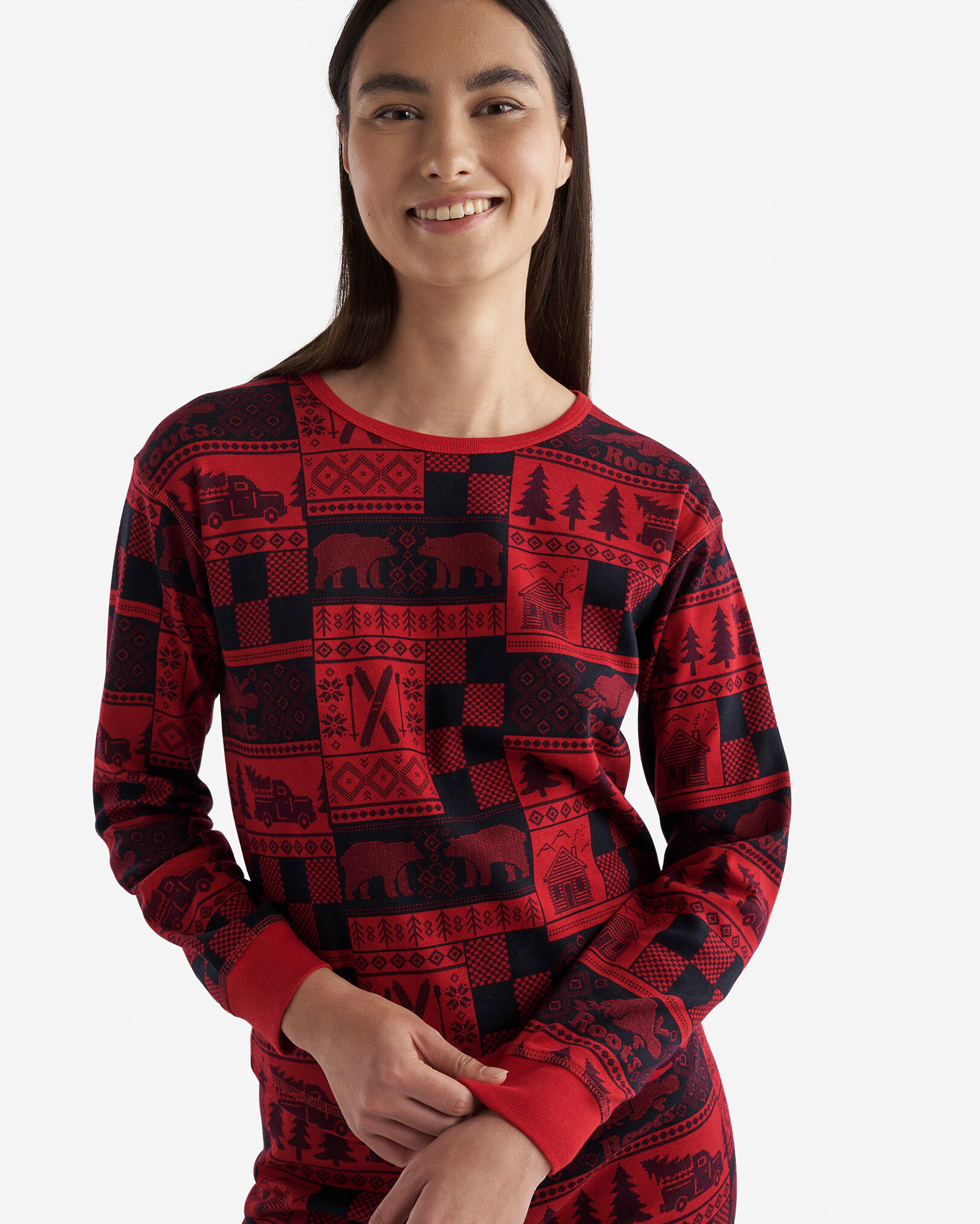 Womens Holiday Pajama Top