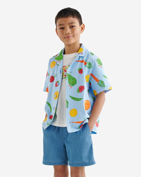 Kids Garden Print Camp Shirt