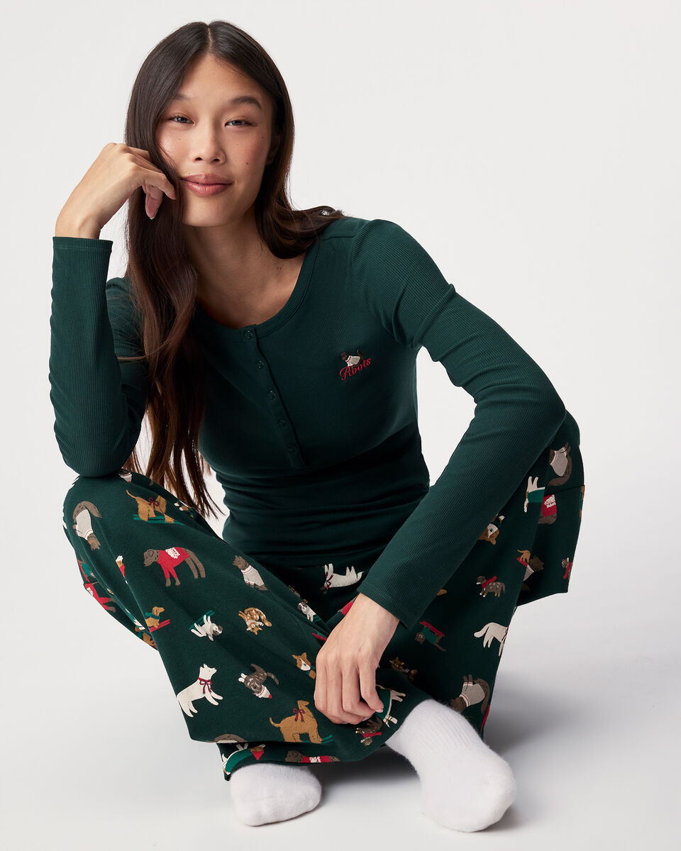 Chandail de pyjama &agrave; col boutonn&eacute; de No&euml;l