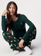 Chandail de pyjama &agrave; col boutonn&eacute; de No&euml;l