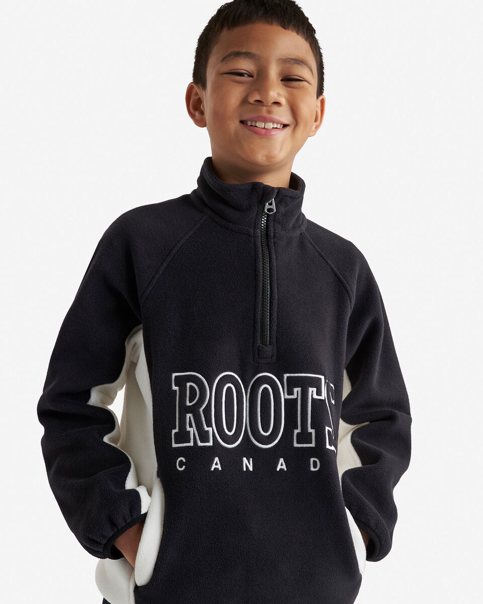 Kids Retro Microfleece Half Zip Stein