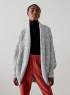 Snowy Fox Open Collar Cardigan