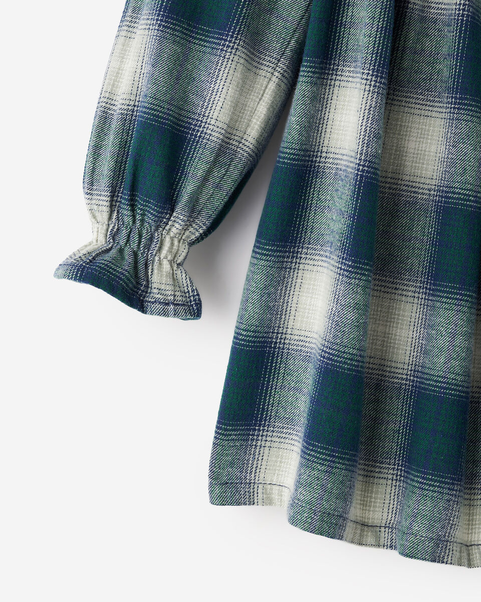 Toddler Girls Plaid Babydoll Dress
