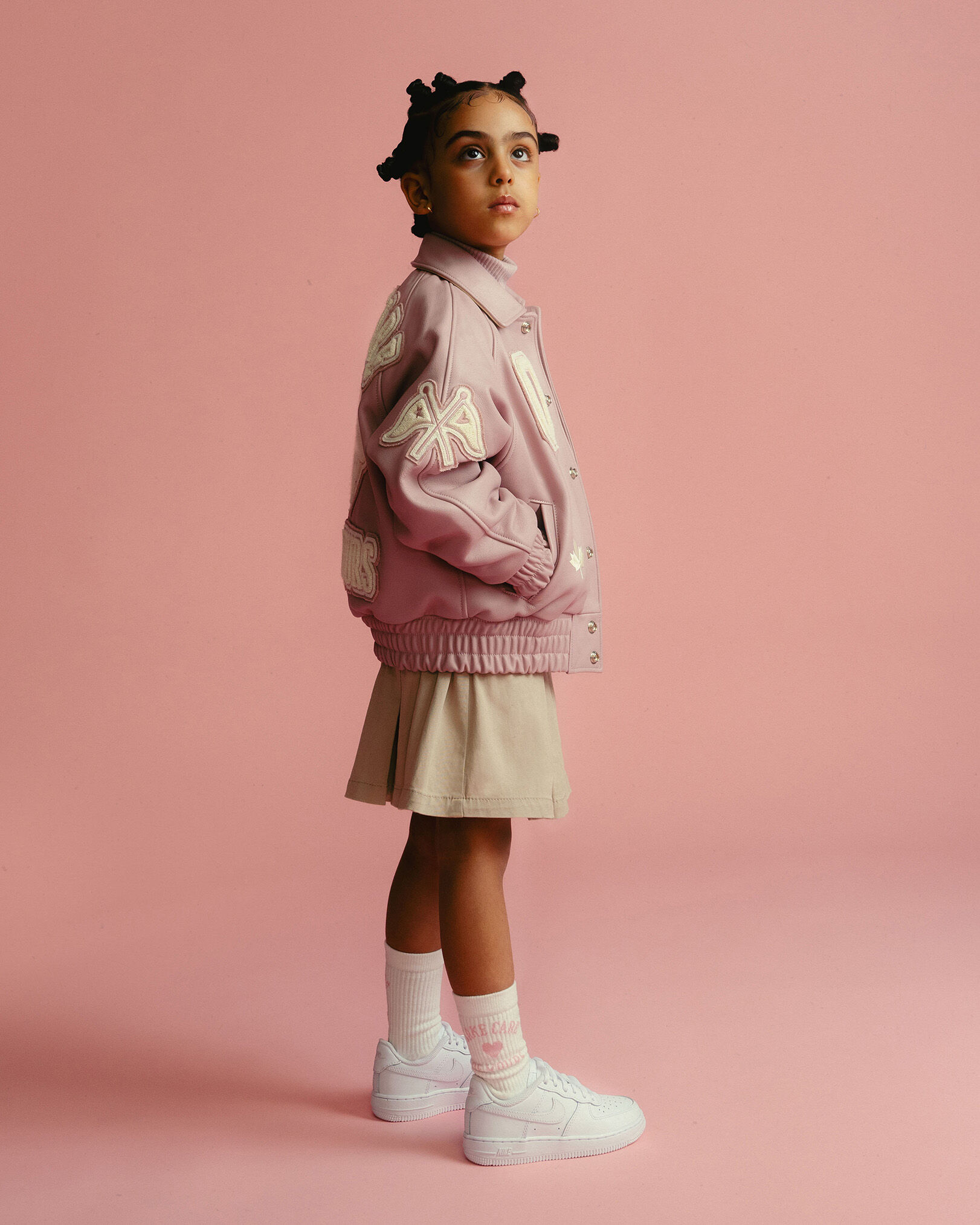 Kids pink bomber jacket deals