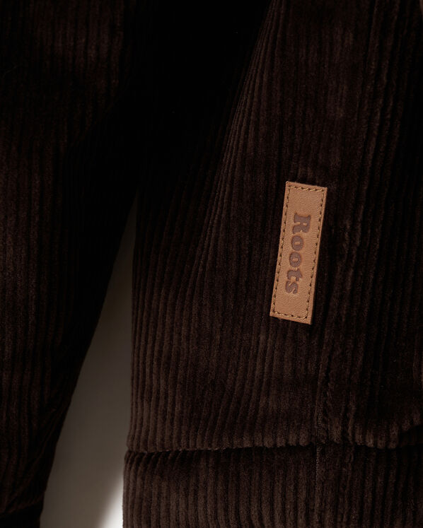 Manteau en velours c&ocirc;tel&eacute; et mouton molletonn&eacute;