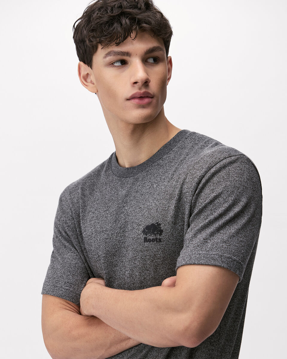 T-shirt poivr&eacute; en coton bio pour hommes