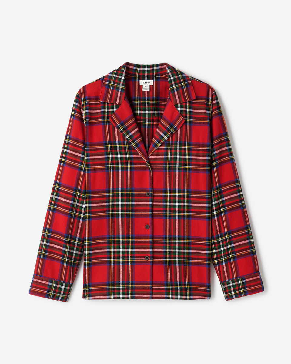 Chemise de pyjama &agrave; carreaux pour femme