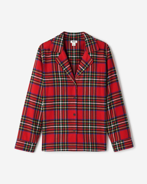 Womens Plaid Pajama Shirt