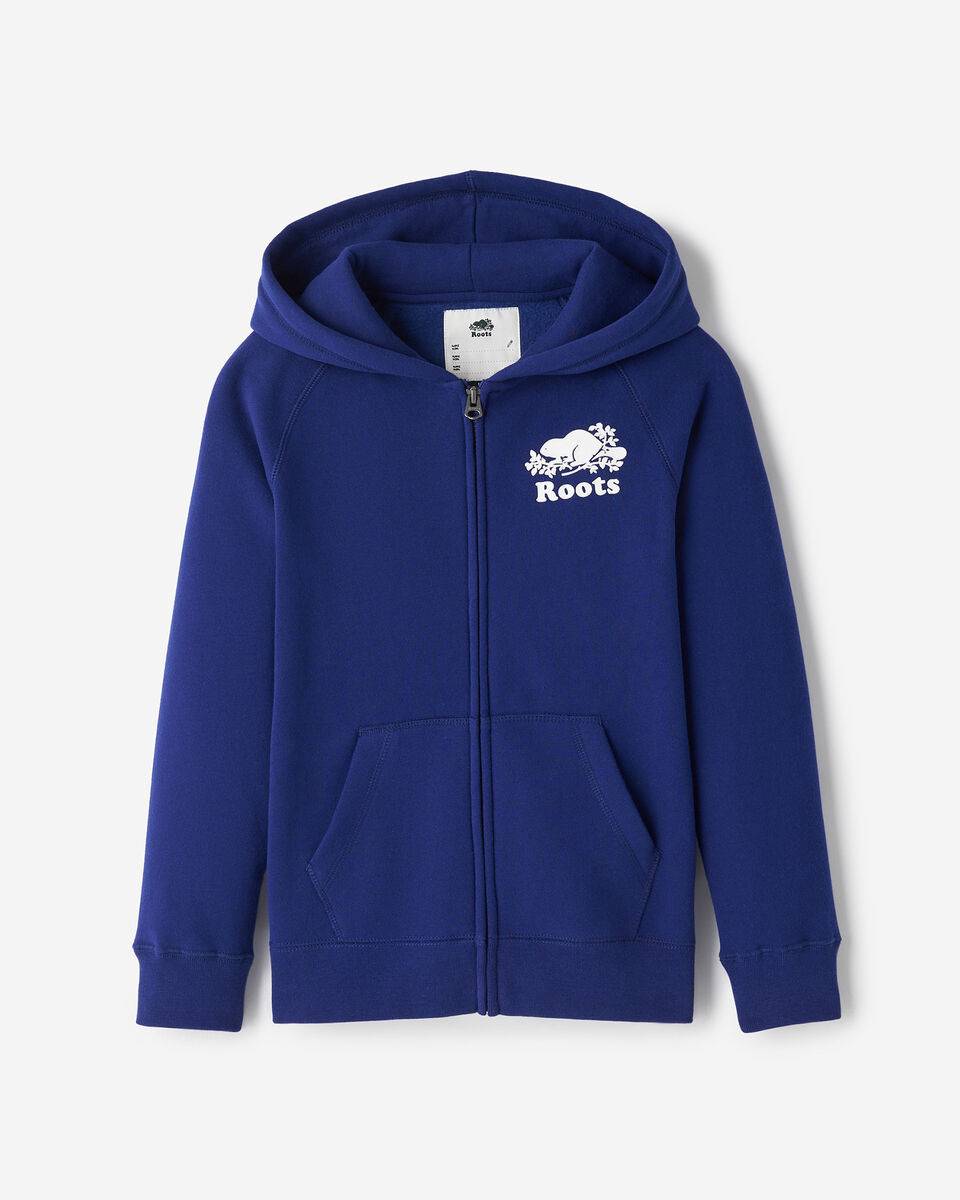 Chandail original à capuchon et glissière en coton bio pour enfants