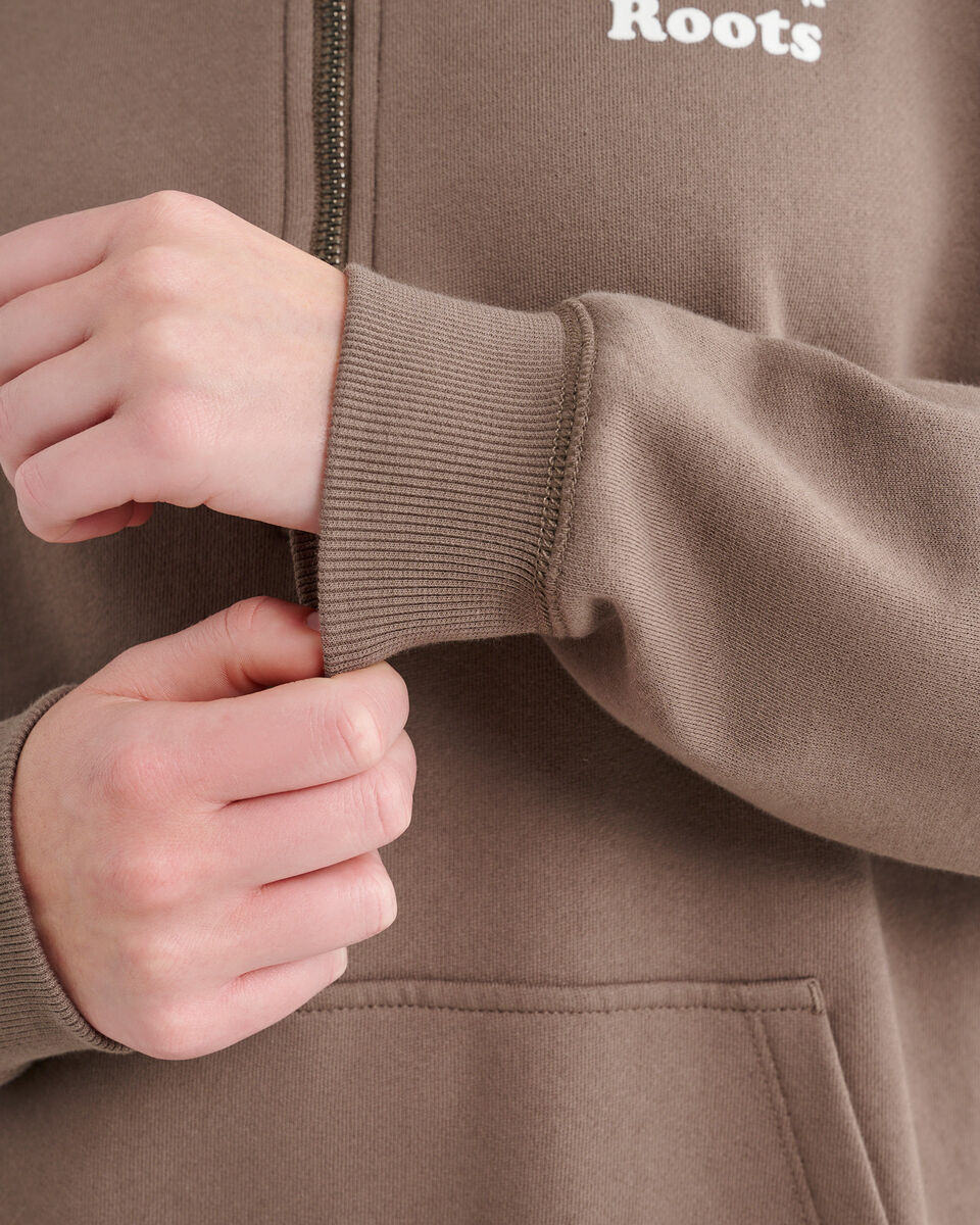 Chandail &agrave; col &agrave; glissi&egrave;re d&eacute;contract&eacute; en coton bio Cooper