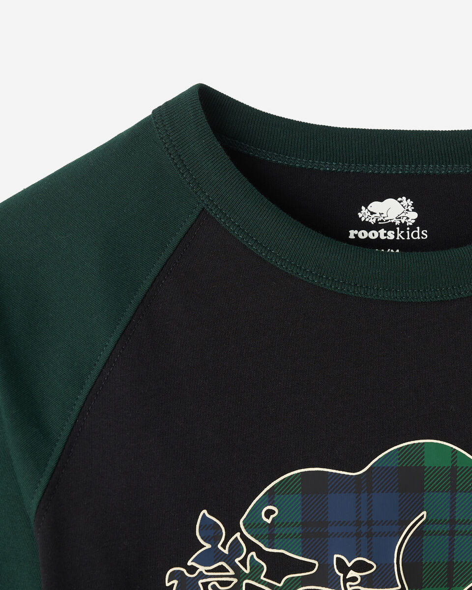 Kids Plaid Baseball T-Shirt