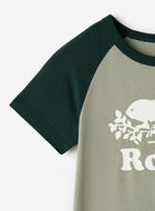 Combinaison style baseball à manches courtes en coton biologique Cooper pour bébés